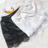 self-control mulberry silk Safety trousers Real silk Satin Leggings eyelash lace Emptied Four shorts DK13