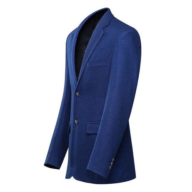 New Chequered Wool Men’s Leisure Suit in the Spring and Autumn