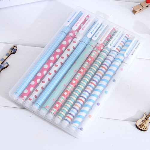 New 10-Pack Box of Colorful Neutral Pens Student Highlighters Set Creative Color Pens Factory Wholesale Neutral Pens