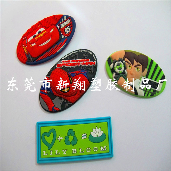 Customized glued concave and convex LOGO cartoon 2D pattern PVC soft…