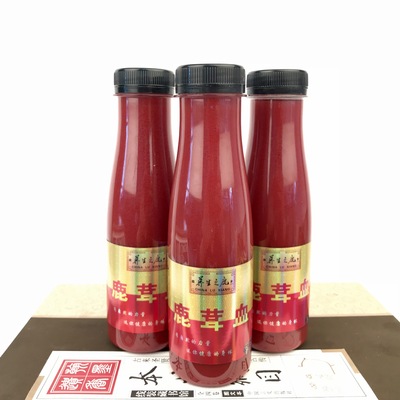 梅花鹿茸血酒纯正鲜鹿血长白山鲜鹿茸排血男性滋补品血精鹿场批发