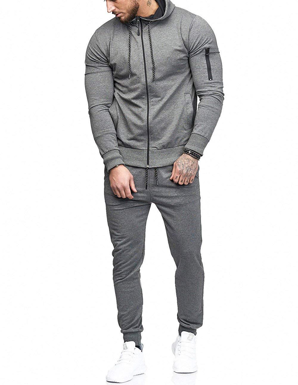 Men's Solid Color Pants Sets Men's Clothing display picture 5