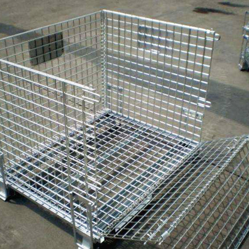厂家供应现货可移动仓储笼折叠式重型金属笼铁框周转箱设备周转框