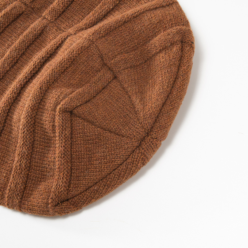 Gestrickte Samtwoll-beanie Für Damen Und Herren Mit Ohrenschutz_voghion.com
