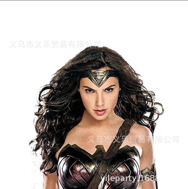cosplay Wig Wonder Woman Diana Prince Brown Big Wave Long Bangs Long Curly Hair