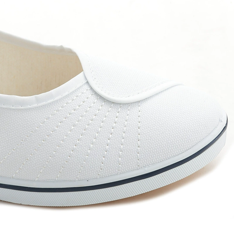 White nurse uniform, comfortable breathable white shoes, high footwear heels