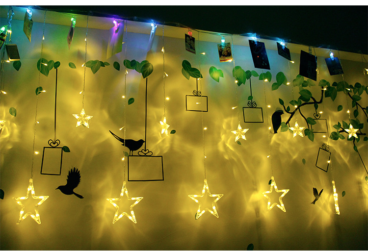 大小星星月亮窗帘灯8