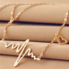 New product promotions female ECG necklace wave wave -shaped heartbeat memories of pendant chorus collarbone chain electroplated small products