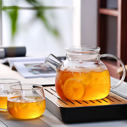 家用大容量耐高温玻璃冷水壶防爆耐热玻璃花茶壶高硼硅玻璃凉水壶