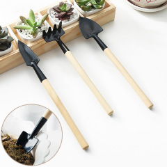 Three-piece set of home gardening tools, multi-functional garden flower planting shovel, mini potted soil loosening and digging tool