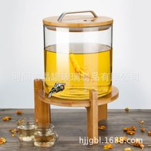 玻璃带龙头人参葡萄养生泡酒瓶冷热茶水桶发酵果汁酿酒容器密封罐