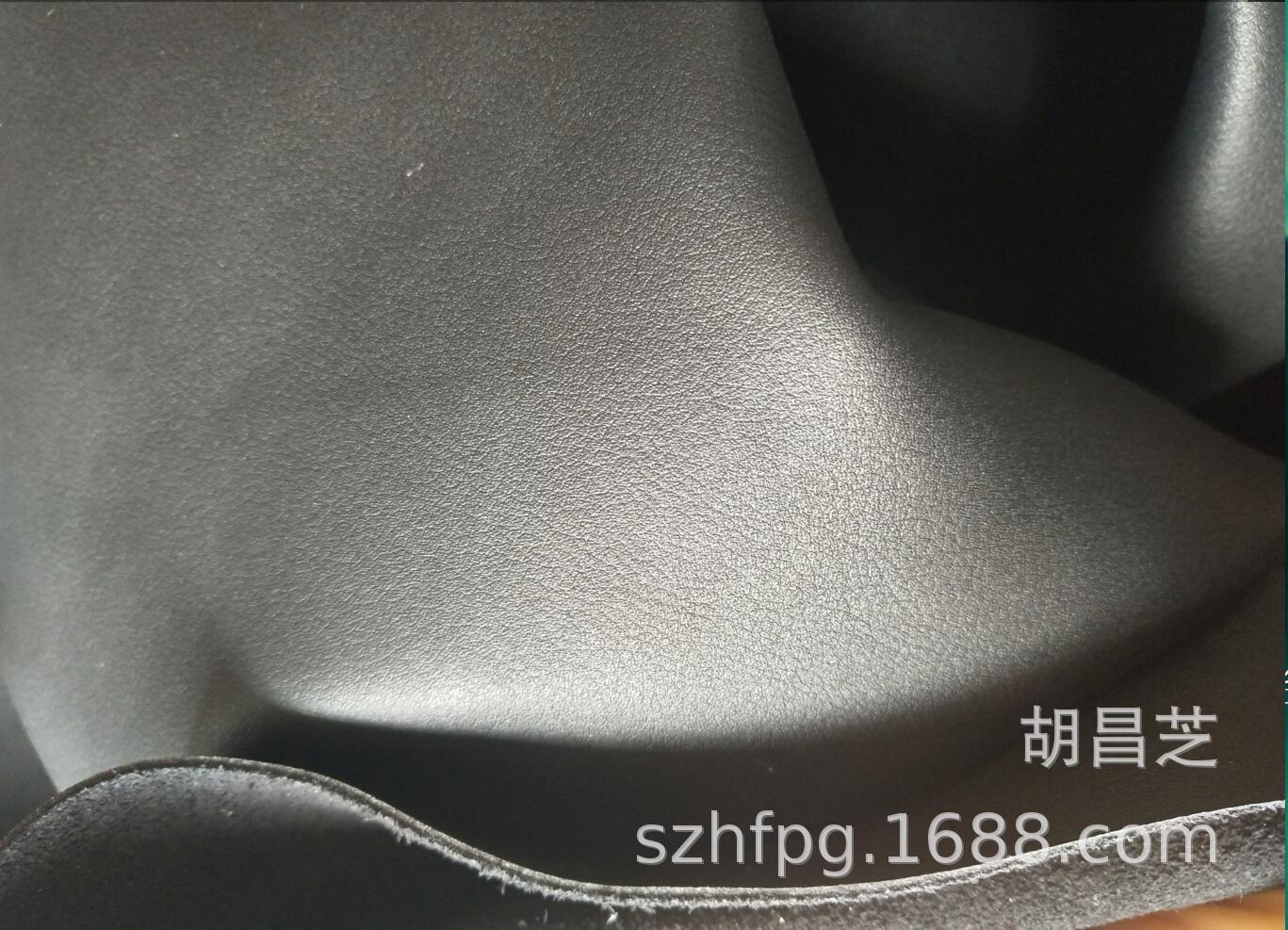 供应真皮 黄牛皮黑色哑光纳帕纹牛皮，二层牛皮箱包革、鞋面革