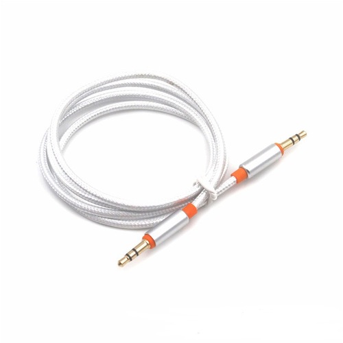 Wholesale aux car audio cable braided 3.5mm male to male mobile phone computer audio speaker car connection cable