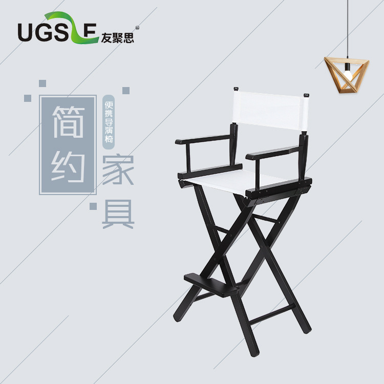Manufactor Direct selling Think together Tall Director&#39;s chair solid wood Folding chair Portable Make-up chairs Armchair wholesale chair