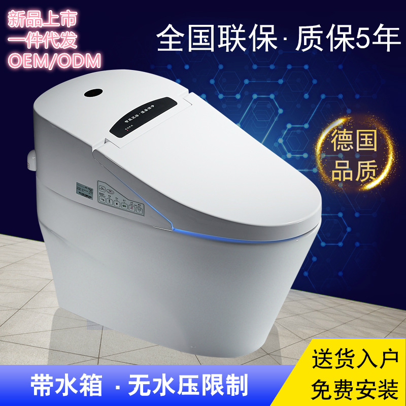 德国芯片即热家用坐便器遥控全自动翻盖冲水座便电动一体智能马桶