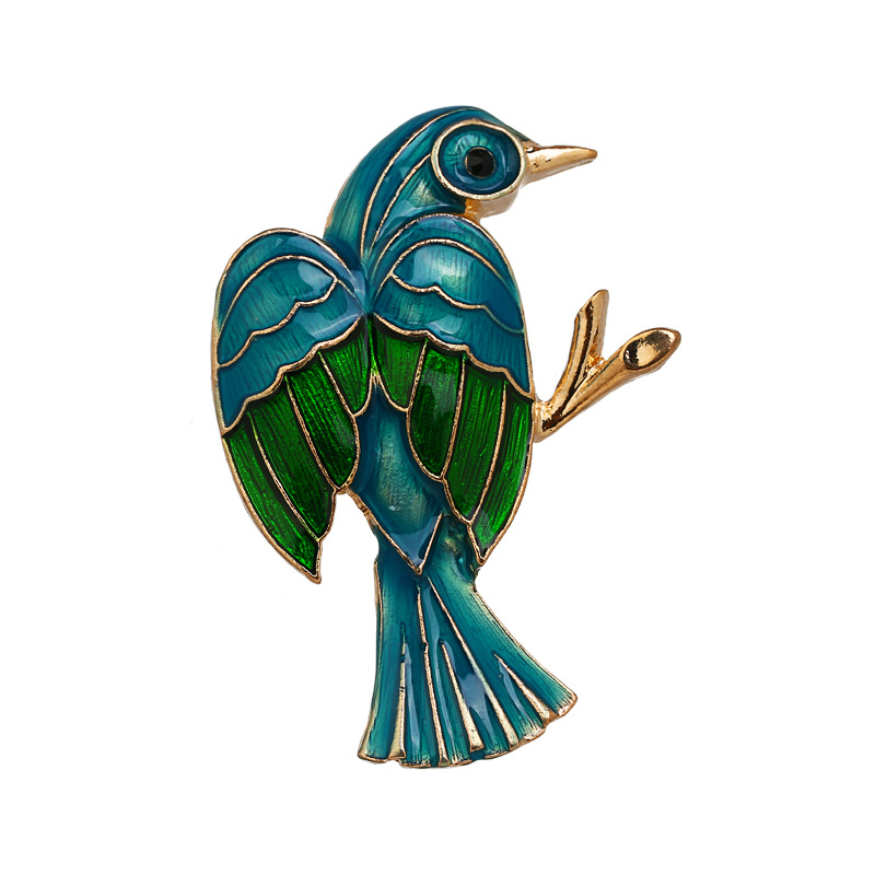 Cross border Electricity supplier Popular personality Golden Bird Swallow Brooch parts clothing Accessories AliExpress wish Best Sellers