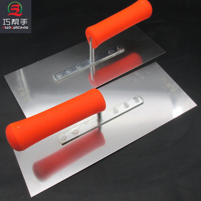 Hardware Tools wholesale Stainless steel Wipe fender Bend the Plastic handle Mirror Gray knife Mud trowel