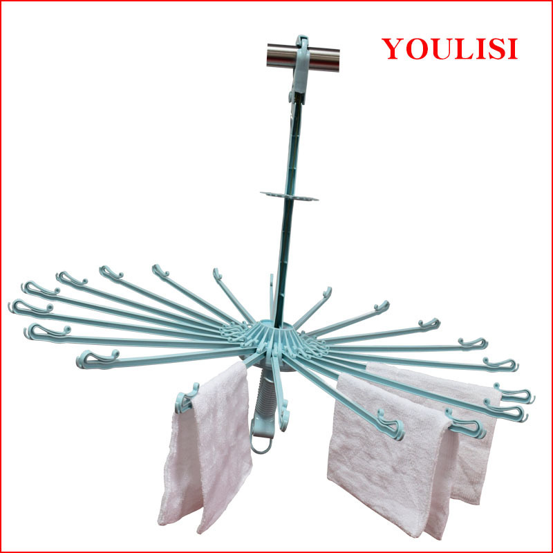 Direct selling towel diaper windproof multi-arm hanger umbrella lock hook does not occupy space folding hanger wholesale