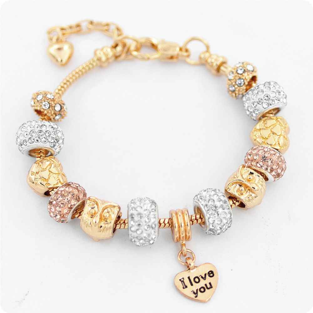 40g Weight Alloy Pendant Material Diamond Inlay Material Bracelets Classification Alloy Chain Material 1 Piece Quantity Holiday, Daily, Street Occasion Alloy Material Letter, Heart Shape Pattern Unisex Gender Plating Design Simple Style Style Simple Style Letter Heart Shape Diamond Alloy Wholesale Bracelets 5