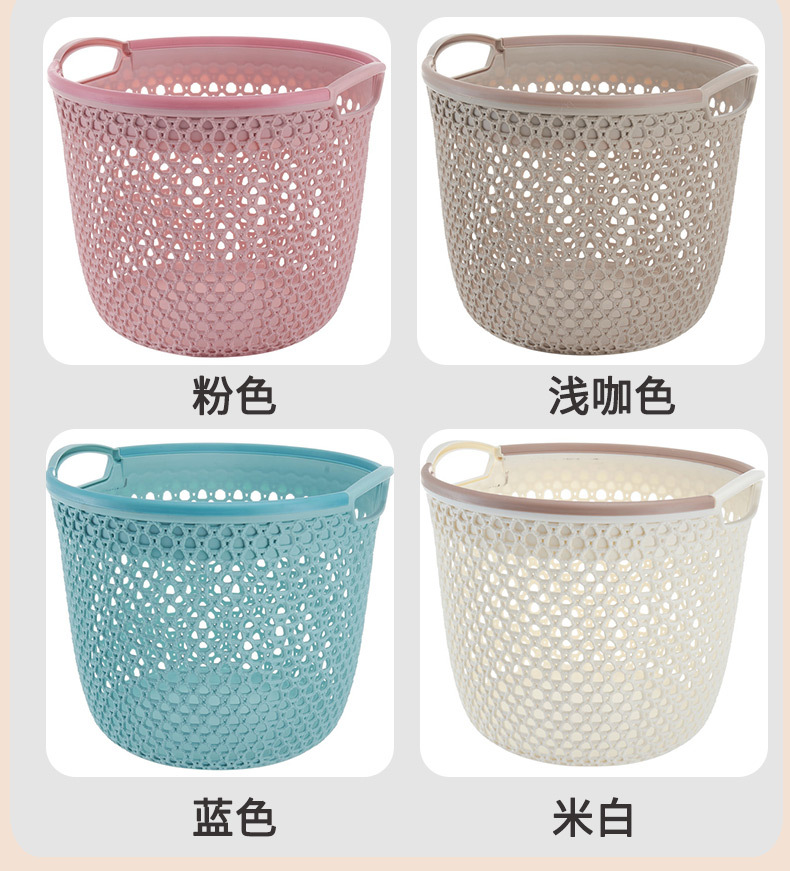 仿毛线圆形收纳篮