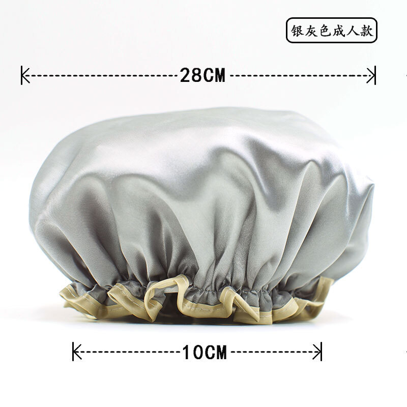 Gorro de ducha impermeable extra grande de doble capa para hombres y mujeres adultos gorro de baño ducha cocina a prueba de aceite a prueba de humo