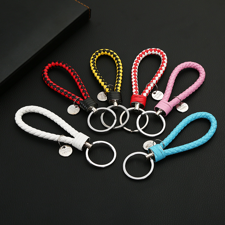 PU Pure handwork weave lady Leather Key buckle lovers Key ring automobile Key chain Wholesale gift