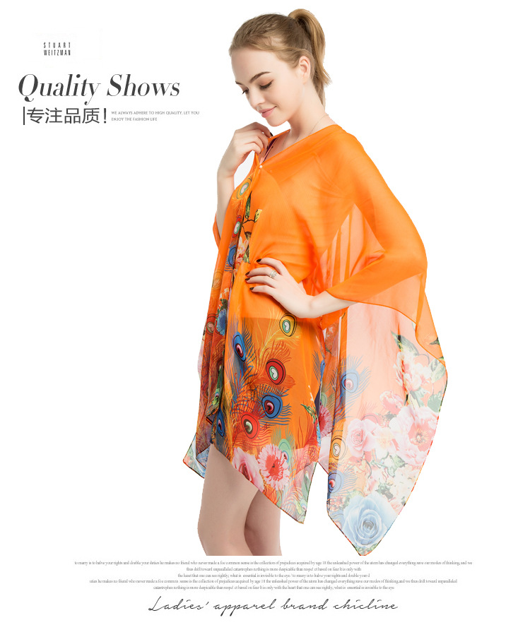 夏季防晒片 女士围巾厂家 泰国旅游披巾