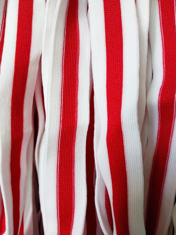 提花织带花边涤纶包边带白红白宽2.5CM服装辅料AH-2554