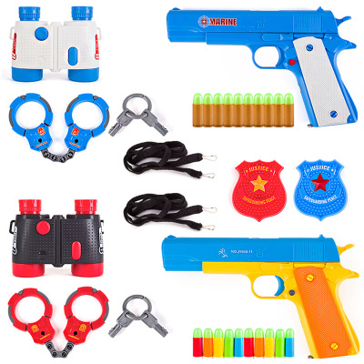 Jia Yi Toy pistol Boy children bullet Handcuffs suit 648-21 the people Police