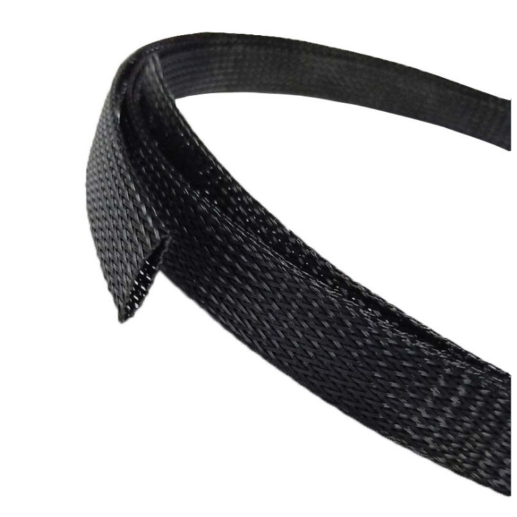 黑色编织网管5/7/8/11/13/15mm可伸缩管PET编织管