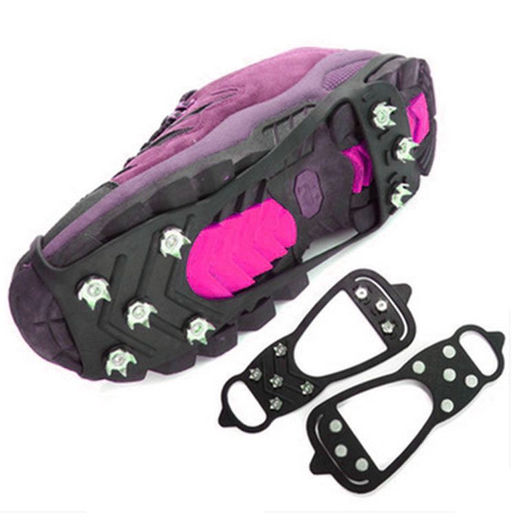 undefined8 silica gel Crampons outdoors Climbing Ice fishing The snow simple and easy Portable Non-slip shoe covers Hiking supplies machining customizedundefined