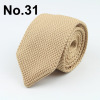 Knitted fashionable tie, trend multicoloured arrow, 7cm