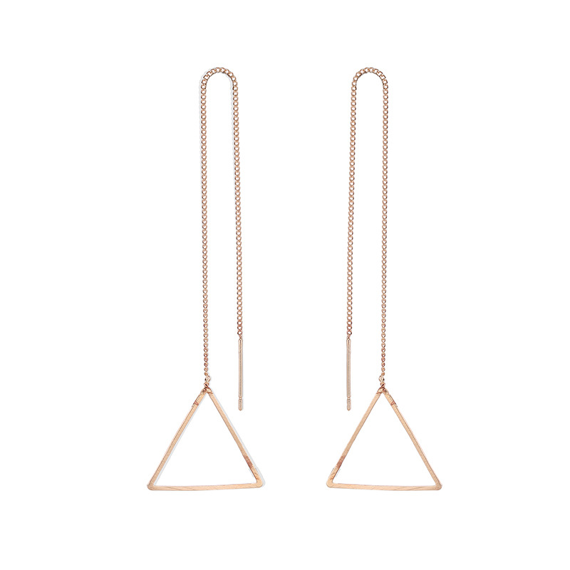 5g Weight No Inlaid Inlay Material Earrings Classification Housewarming, Anniversary, Business, Wedding, Travel, Birthday, Festival Occasion Copper Material Geometric Pattern Women'S Gender Plating Design Gold, Silver Color Geometric Plating Copper No Inlaid Drop Earrings 23