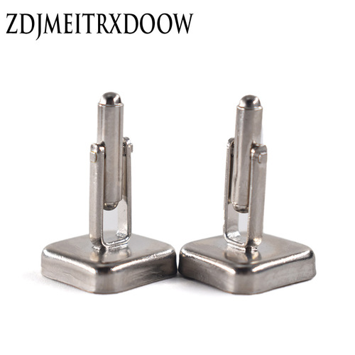 16MM Square Wooden Cufflinks Made of Black Walnut Wood, French Cufflinks with Engraved Grid Surface