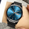 Men's quartz watches, swiss watch, steel belt for leisure, waterproof calendar, wholesale, simple and elegant design