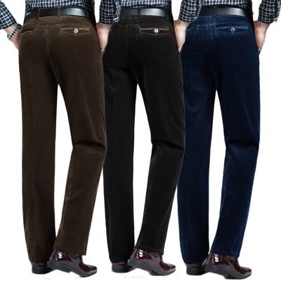Autumn and winter Middle and old age man Article Trousers dad corduroy Casual pants Paige Easy Straight pants trousers