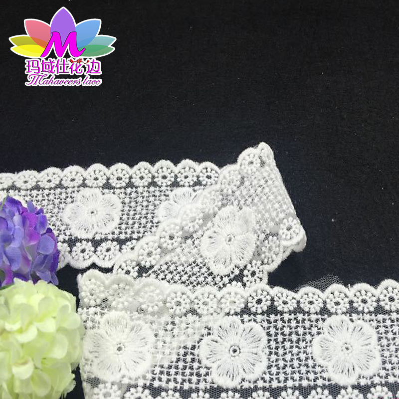 lace white cotton hair band