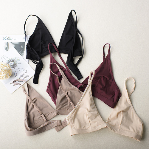 Japanese-style new no-wire one-piece seamless invisible thin naked skin-friendly ice silk sexy non-slip bra