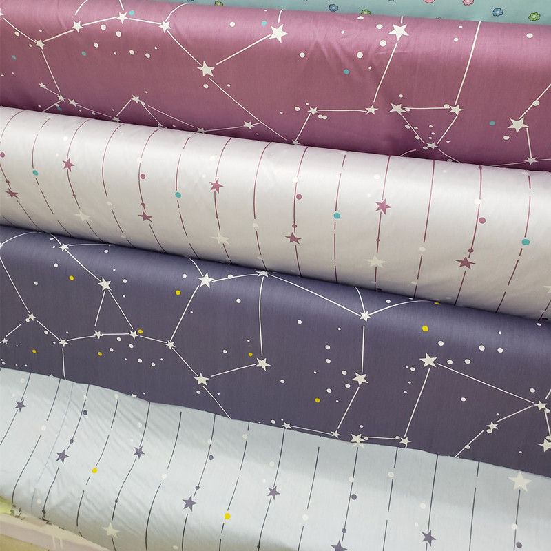 wholesale Broken flowers Fabric Star fabric Striped cotton cloth Home textiles printing Proofing Rotary screen printing machining