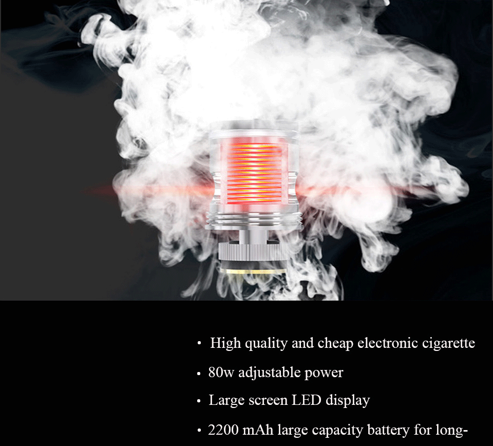 Original 80W smokly mechanical mod electronic cigarette 2200 ahm Cheap high quality vape mech vaping electronic cigarette