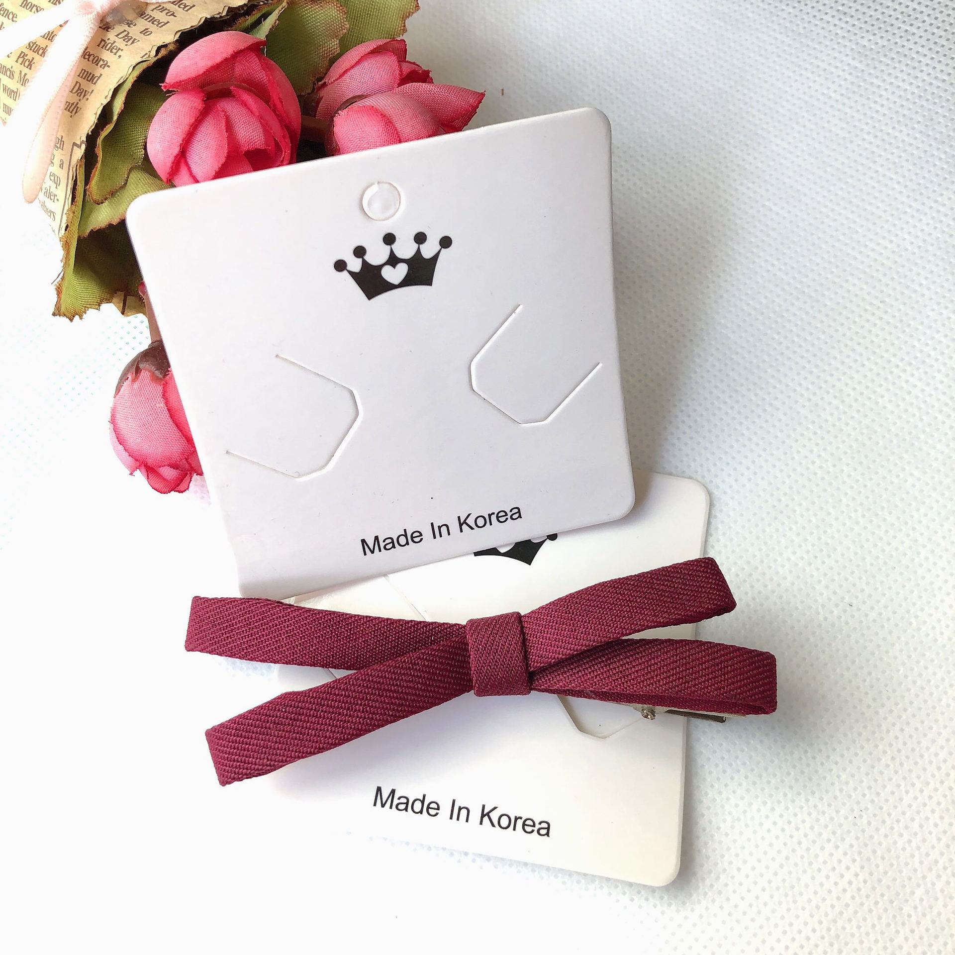 儿童成人发饰品卡纸卡 蝴蝶结发夹卡片 DIY发夹发圈饰品包装卡纸