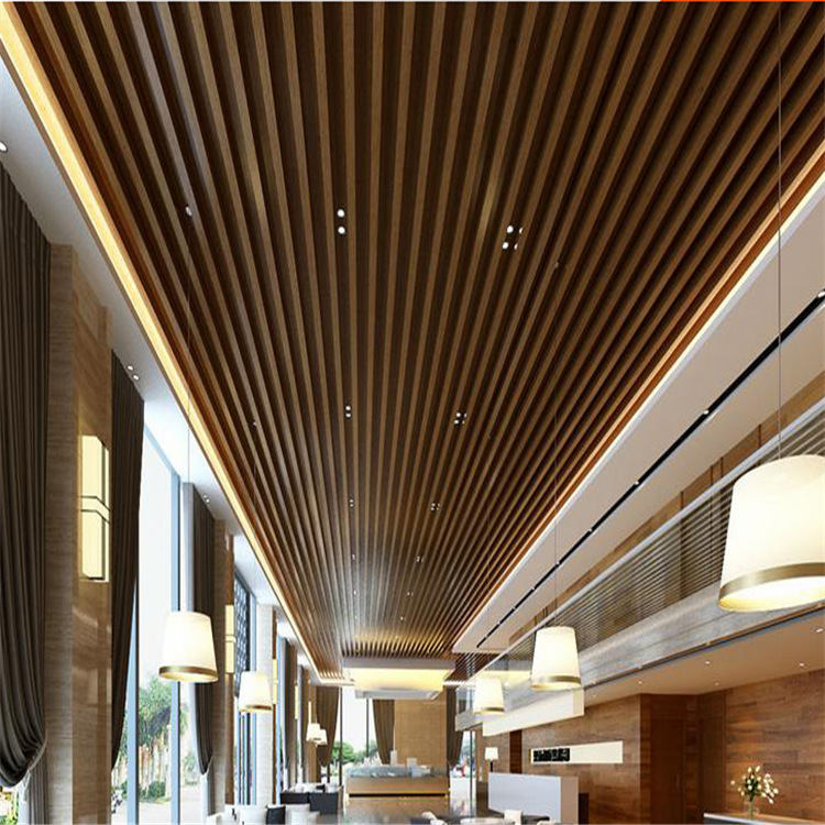 廠家直銷   天花    木塑裝飾材料    40*80生態木方通吊頂