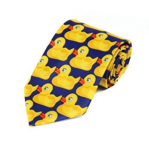 美剧同款批发小黄鸭领带男士正装潮趣味领带Barney Ducky成年趣味