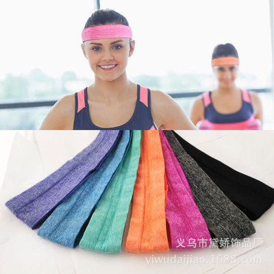 運動發帶潮男士頭帶歐美發箍韓國防滑止汗瑜伽女矽膠吸汗頭巾定制