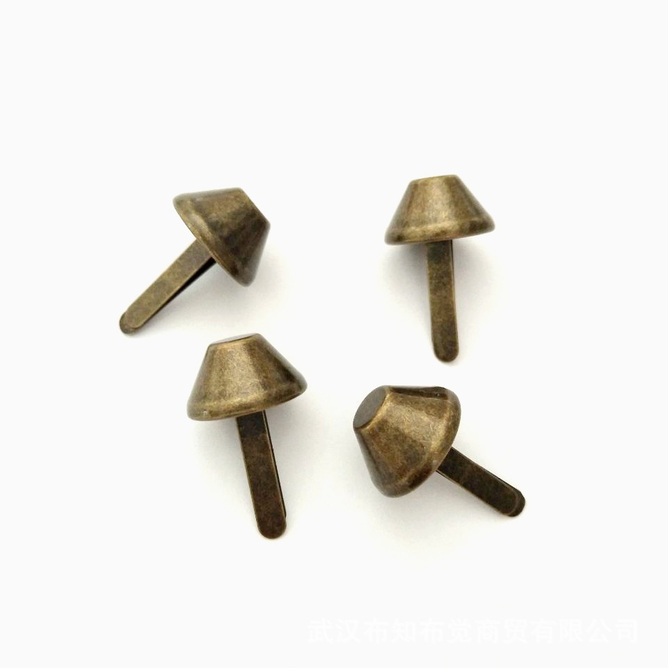 Clavo de dos pies de metal DIY accesorios de hardware de equipaje de cuero multicolor bolso opcional bolso pie clavo