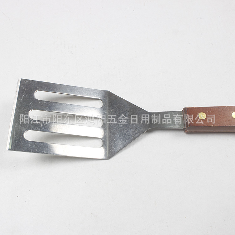 Acero inoxidable barbacoa parrilla al aire libre barbacoa herramientas 6-piezas conjunto mango de madera barbacoa traje barbacoa al aire libre combinación parrilla