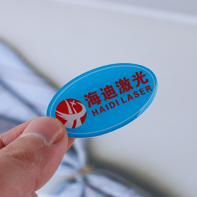 厂家供应商标logo贴纸 PVC水晶立体滴胶 椭圆强粘不干胶批发