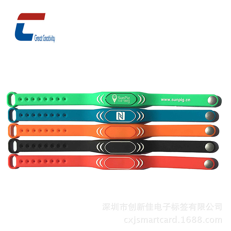 RFID硅胶手腕带 RFID手环 NFC桑拿手牌 防水手环电子标签