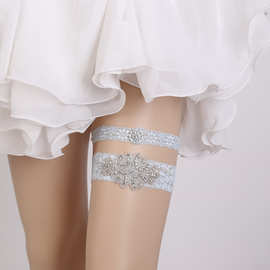 新娘袜带 欧式蕾丝水钻腿环  西式婚纱配饰  腿环腿饰吊袜带 批发
