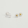 Jewelry, fashionable earrings, silver 925 sample, flowered